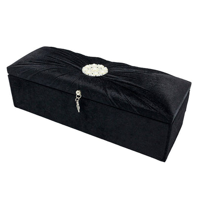 Modefa Prayer Rug Black Keepsake Velvet Gift Set with' Luxury Winter Rose Prayer Rug & Tesbih - Black