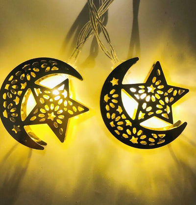 Modefa Ramadan &amp; Eid Party Crescent Islamic Holiday Decor | Ramadan LED String Lights - Crescent