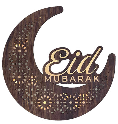 Modefa Ramadan &amp; Eid Party Eid Moon Islamic Holiday Decor | Ramadan Wall Light - Eid Moon