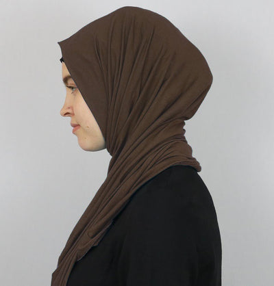 Modefa Shawl Brown Modefa Premium Jersey Hijab Shawl - Brown