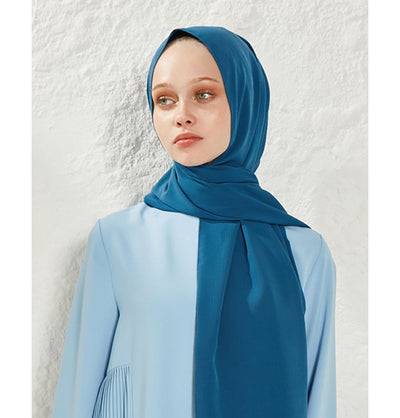 Modefa Shawl Dark Sapphire Crinkle Medine Hijab Shawl - Dark Sapphire