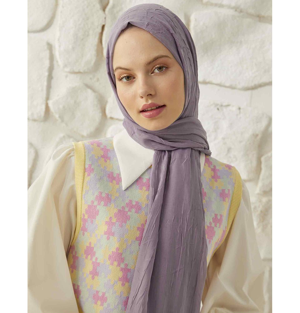 Modefa Shawl Lavender Bamboo Viscose Summer Hijab Shawl - Lavender