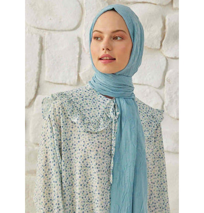 Modefa Shawl Light Blue Bamboo Viscose Summer Hijab Shawl - Light Blue