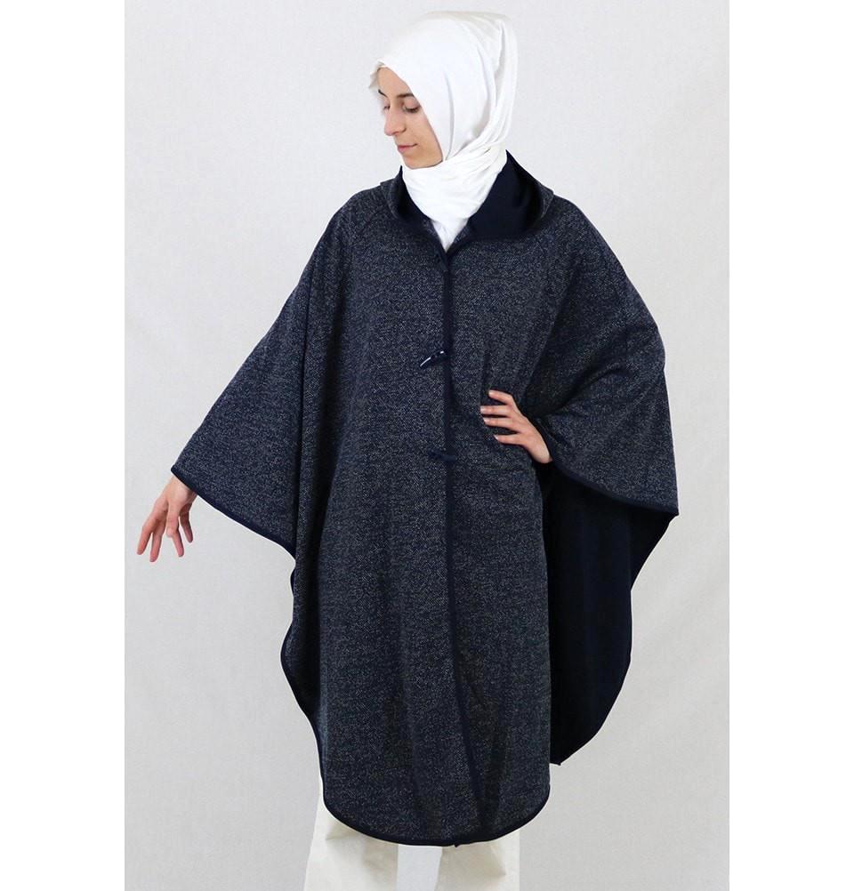 Women Poncho Cloak - Shark Prints Hooded Cape Coat