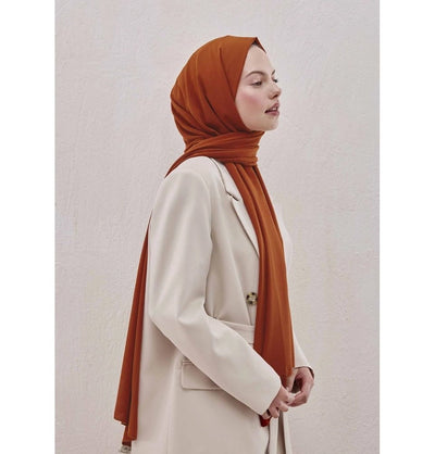 Fresh Scarf Shawl Brick Orange Medine Ipek Chiffon Hijab Shawl - Brick Orange