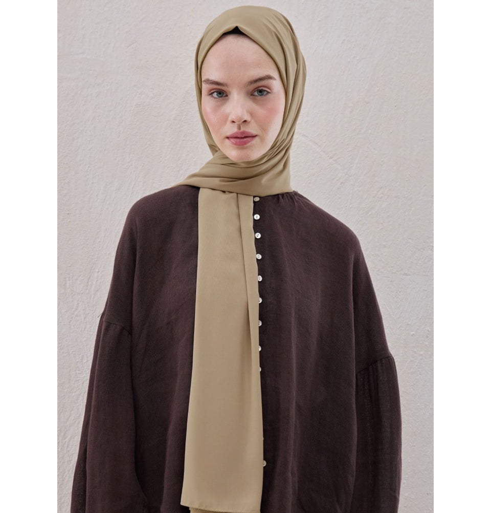 Fresh Scarf Shawl Dark Mink Medine Ipek Chiffon Hijab Shawl - Dark Mink