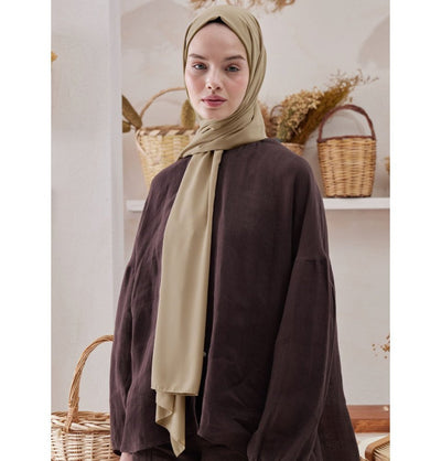 Fresh Scarf Shawl Dark Mink Medine Ipek Chiffon Hijab Shawl - Dark Mink