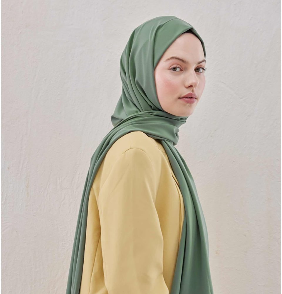 Fresh Scarf Shawl Dark Sage Green Medine Ipek Chiffon Hijab Shawl - Sage Green