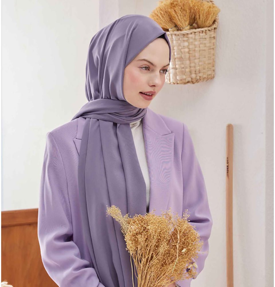 Fresh Scarf Shawl Lavender Medine Ipek Chiffon Hijab Shawl - Lavender