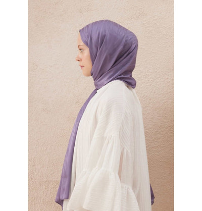 Fresh Scarf Shawl Lavender Wave Jacquard Hijab Shawl - Lavender
