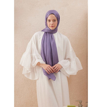 Fresh Scarf Shawl Lavender Wave Jacquard Hijab Shawl - Lavender