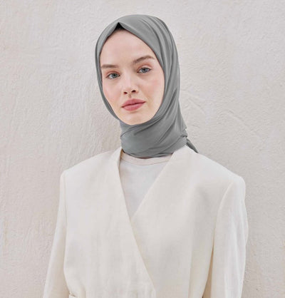 Fresh Scarf Shawl Light Grey Medine Ipek Chiffon Hijab Shawl - Light Grey