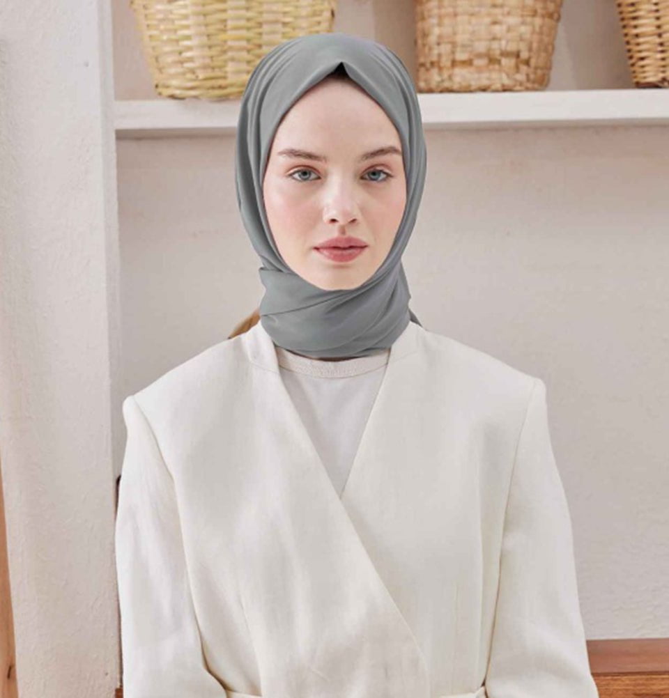 Fresh Scarf Shawl Light Grey Medine Ipek Chiffon Hijab Shawl - Light Grey
