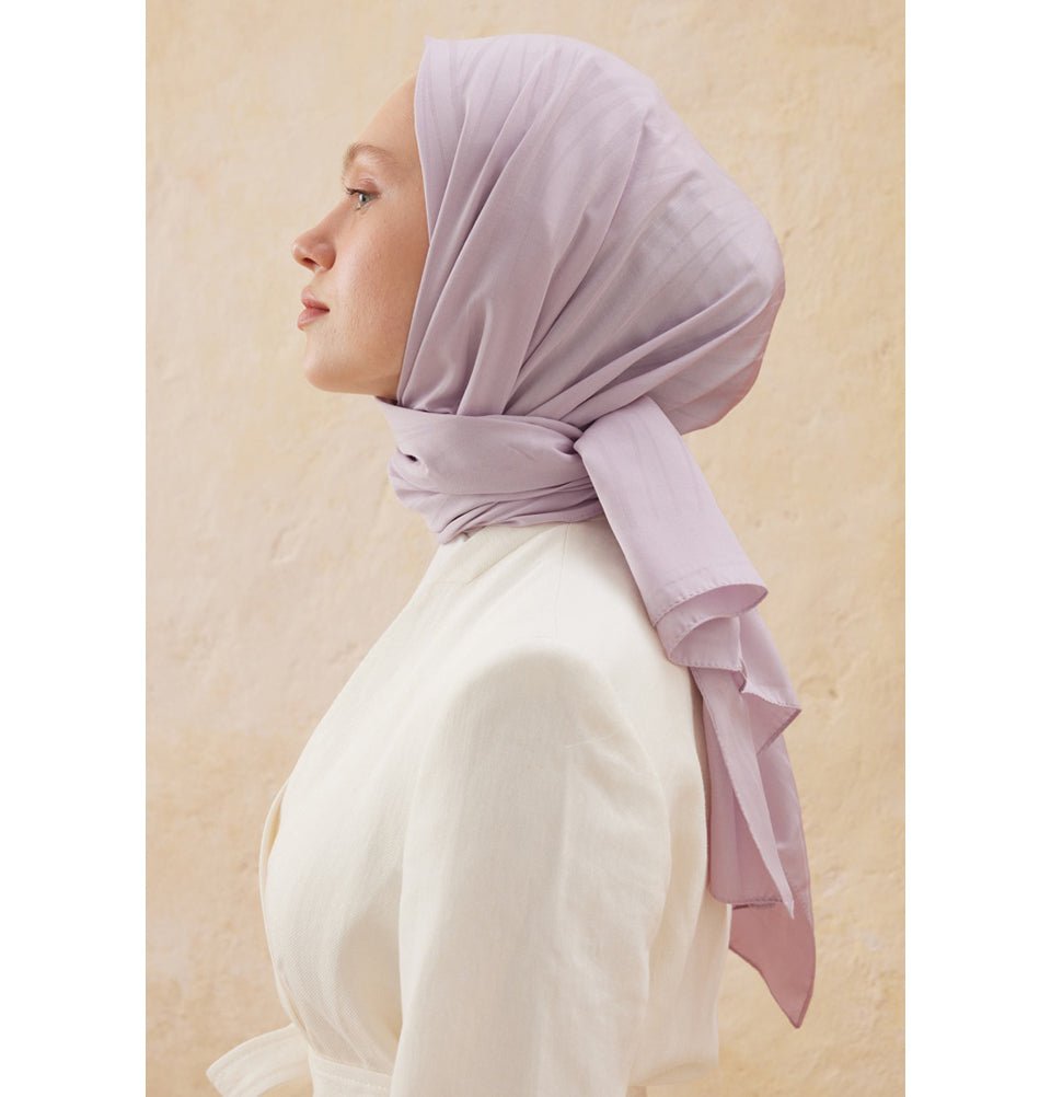 Fresh Scarf Shawl Lilac Wave Jacquard Hijab Shawl - Lilac