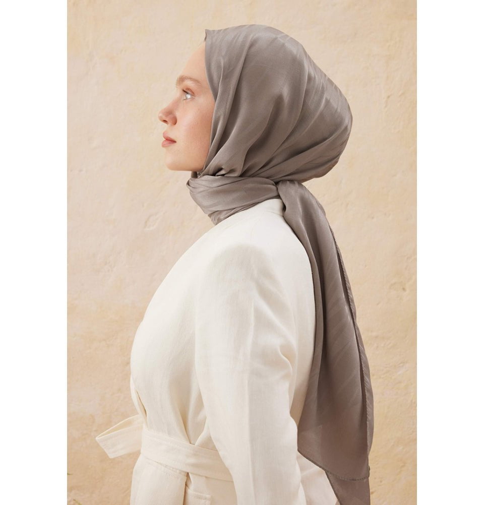 Fresh Scarf Shawl Mink Wave Jacquard Hijab Shawl - Mink