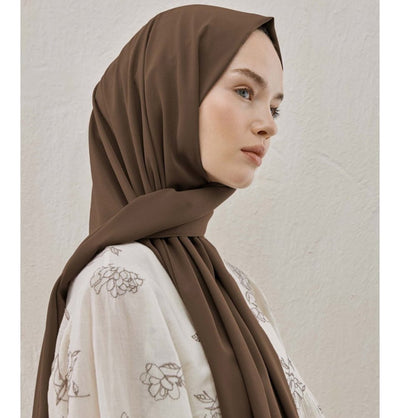 Fresh Scarf Shawl Mocha Medine Ipek Chiffon Hijab Shawl - Mocha