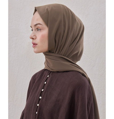 Fresh Scarf Shawl Powdered Coffee Medine Ipek Chiffon Hijab Shawl - Powdered Coffee