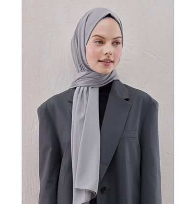 Fresh Scarf Shawl Silver Medine Ipek Chiffon Hijab Shawl - Silver