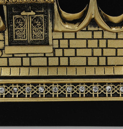Gunes Islamic Decor Islamic Table Decor Kaba Replica Gold & Black - Large 250-3S1