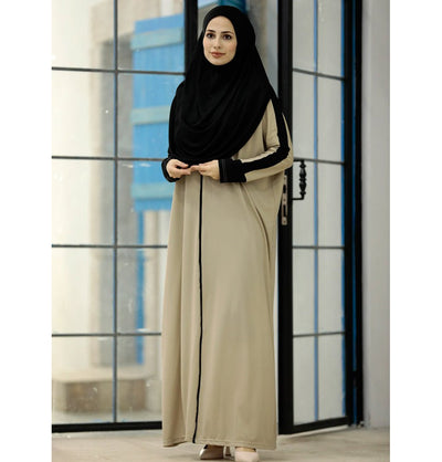 Marina Mayo Dress One Piece Islamic Women's Prayer Dress N2202 - Black / Beige
