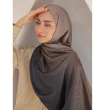 Mavidan Shawl Mink Gradient Cotton Blend Patterned Shawl Hijab - Mink