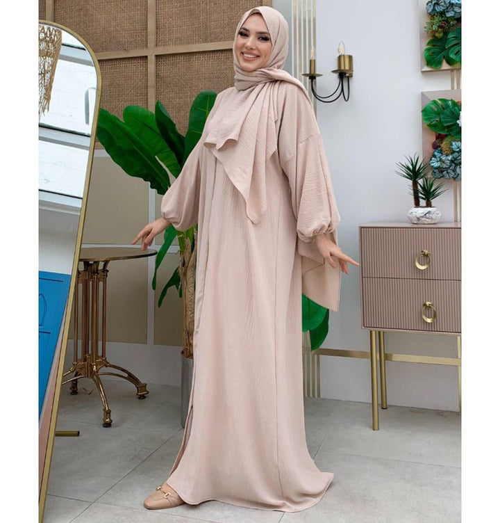 knee length dress hijab Maxi Tight-Fitting Dress with Straw String Bohemia Chiffon Dress Knee Length  Islamic Abaya Islamic Dubai Fashion Abaya - Muslim Dress and Islamic  Clothing price
