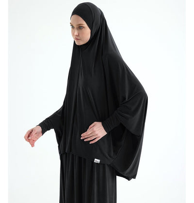 Modefa Abaya Black Modefa Premium Women's Islamic Two Piece Prayer Dress - Black