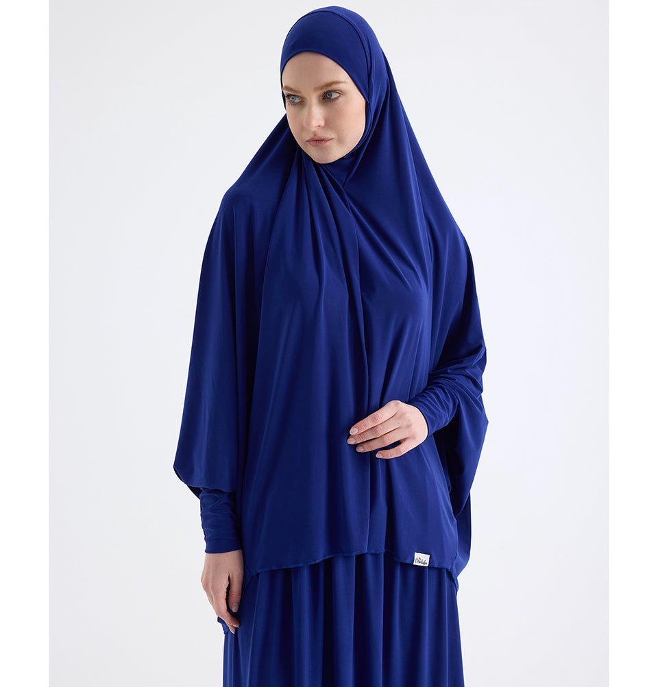 Modefa Abaya Blue Modefa Premium Women's Islamic Two Piece Prayer Dress - Blue