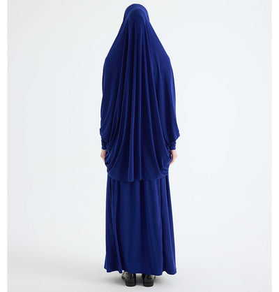 Modefa Abaya Blue Modefa Premium Women's Islamic Two Piece Prayer Dress - Blue
