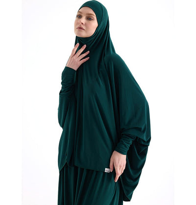 Modefa Abaya Emerald Green Modefa Premium Women's Islamic Two Piece Prayer Dress - Emerald Green