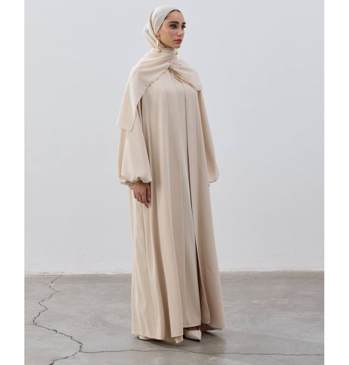 beige abaya dress Everyday Elegance Open & Set beach mini dress australia Ideal for layering Color:Emerlad CLEARANCE: Black Great Gatsby