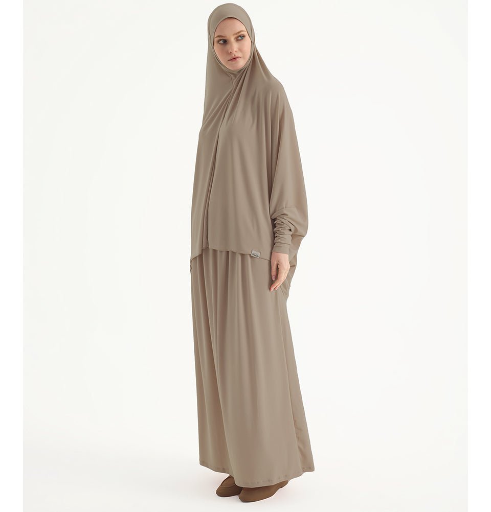 Modefa Abaya Mink Modefa Premium Women's Islamic Two Piece Prayer Dress - Mink