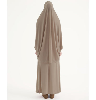Modefa Abaya Mink Modefa Premium Women's Islamic Two Piece Prayer Dress - Mink