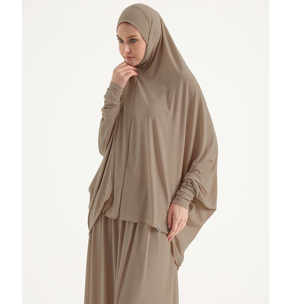 Modefa Abaya Mink Modefa Premium Women's Islamic Two Piece Prayer Dress - Mink