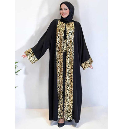 Modest Muslim Woman's 3 PC Abaya Set - 3932 White main image 0