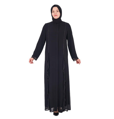 Modefa Abaya Modest Women's Beaded Ruffles Abaya - 156