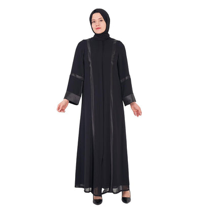 Modefa Abaya Modest Women's Chic Abaya with Black Trim - blk164