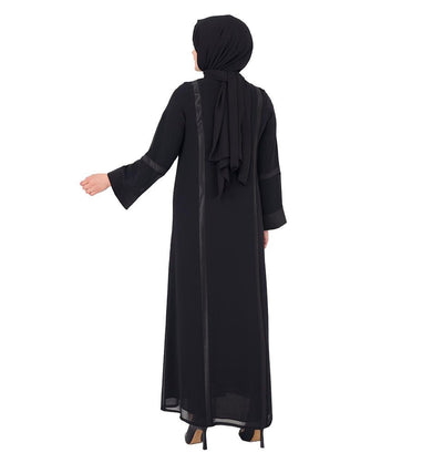 Modefa Abaya Modest Women's Chic Abaya with Black Trim - blk164