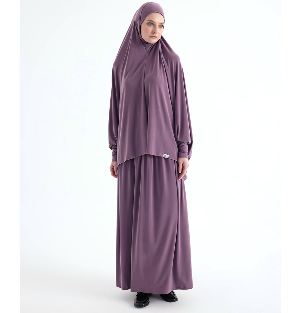 Modefa Abaya Purple Modefa Premium Women's Islamic Two Piece Prayer Dress - Purple