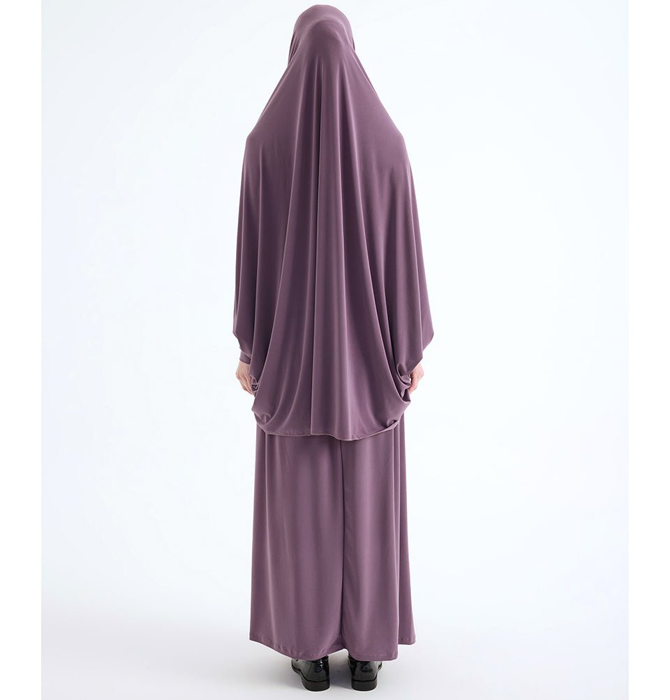 Modefa Abaya Purple Modefa Premium Women's Islamic Two Piece Prayer Dress - Purple