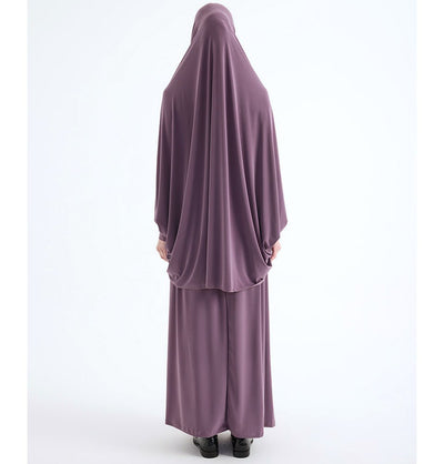 Modefa Abaya Purple Modefa Premium Women's Islamic Two Piece Prayer Dress - Purple