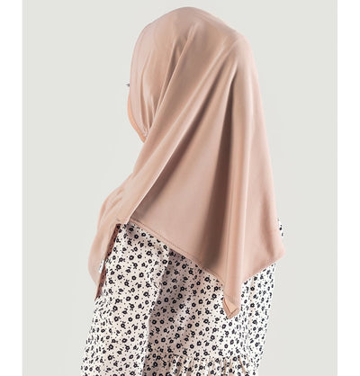 Modefa Amirah hijab Beige Girl's Practical Two Piece Hijab - Beige