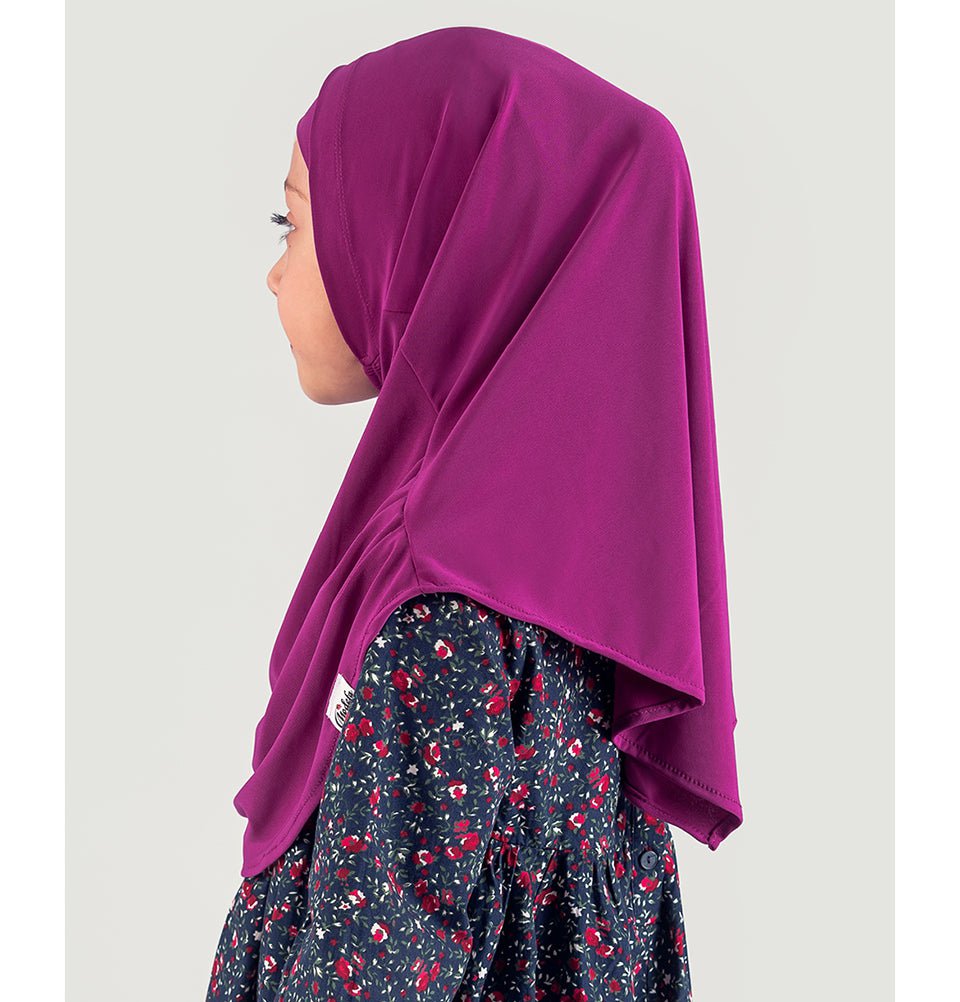 Modefa Amirah hijab Fuchsia Girl's Practical Two Piece Hijab - Fuchsia