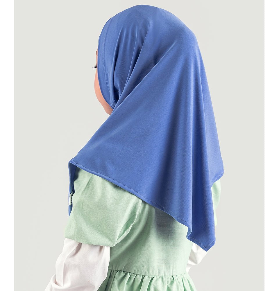 Modefa Amirah hijab Light Blue Girl's Practical Two Piece Hijab - Blue