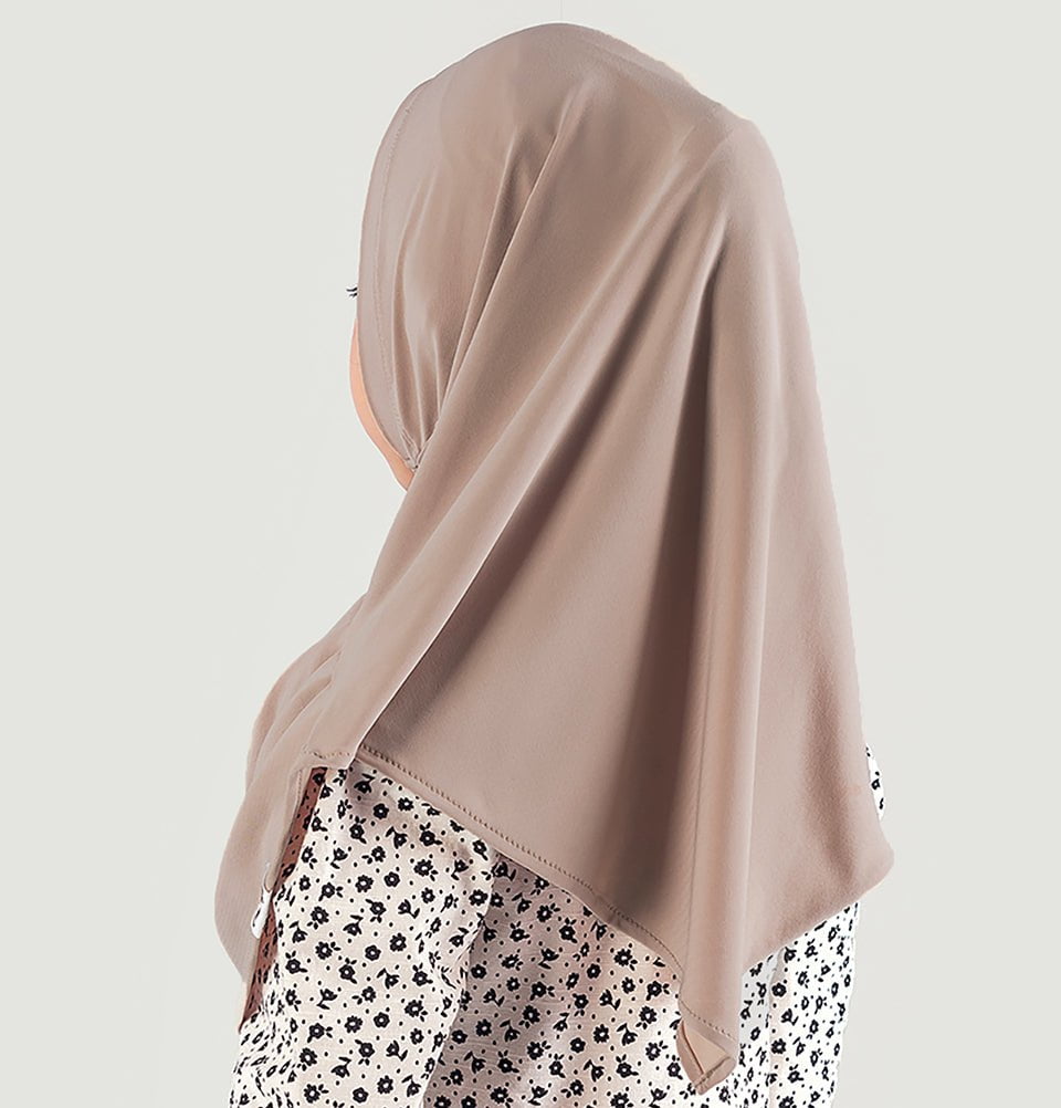 Modefa Amirah hijab Mink Girl's Practical Two Piece Hijab - Mink