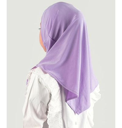 Modefa Amirah hijab Purple Girl's Practical Two Piece Hijab - Lilac