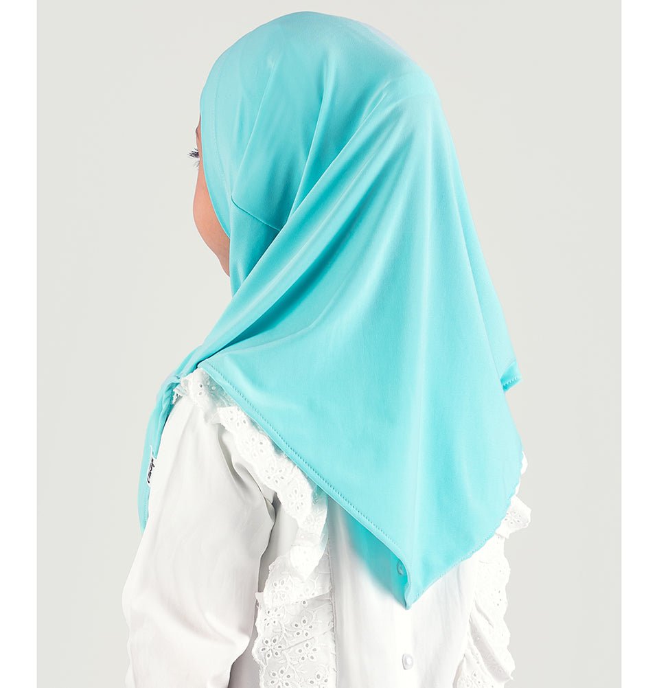 Modefa Amirah hijab Turquoise Girl's Practical Two Piece Hijab - Turquoise