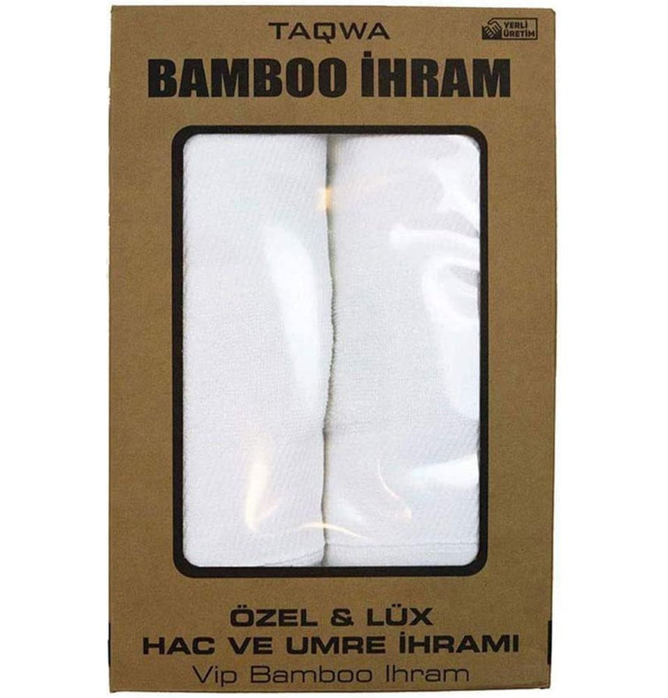 Modefa Bamboo Ihram Taqwa Men's Bamboo Ihram Set of 2 Towels for Hajj and Umrah