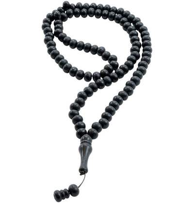 Modefa Beads Black Islamic Tesbih Acrylic 99 Count Simple Prayer Beads 8mm - Black