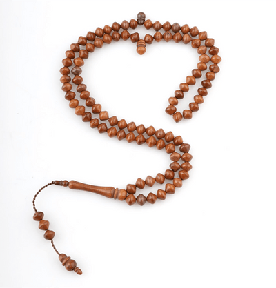 Modefa Beads Luxury Islamic Tesbih | Oval Kuka Wood | 99 Count